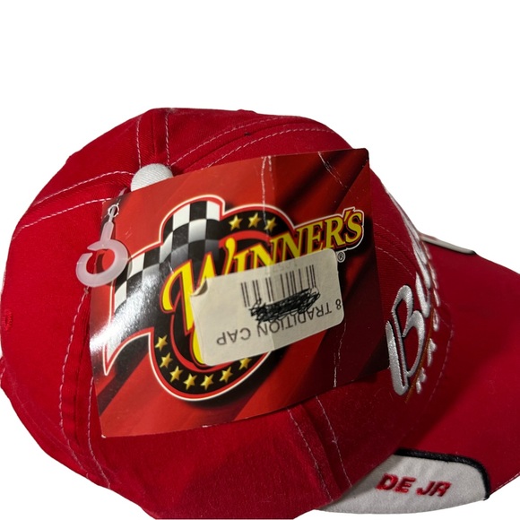 Bud Racing Dale Earnhardt Jr Winners Circle Red White NASCAR Hat Cap NWT - Picture 8 of 12